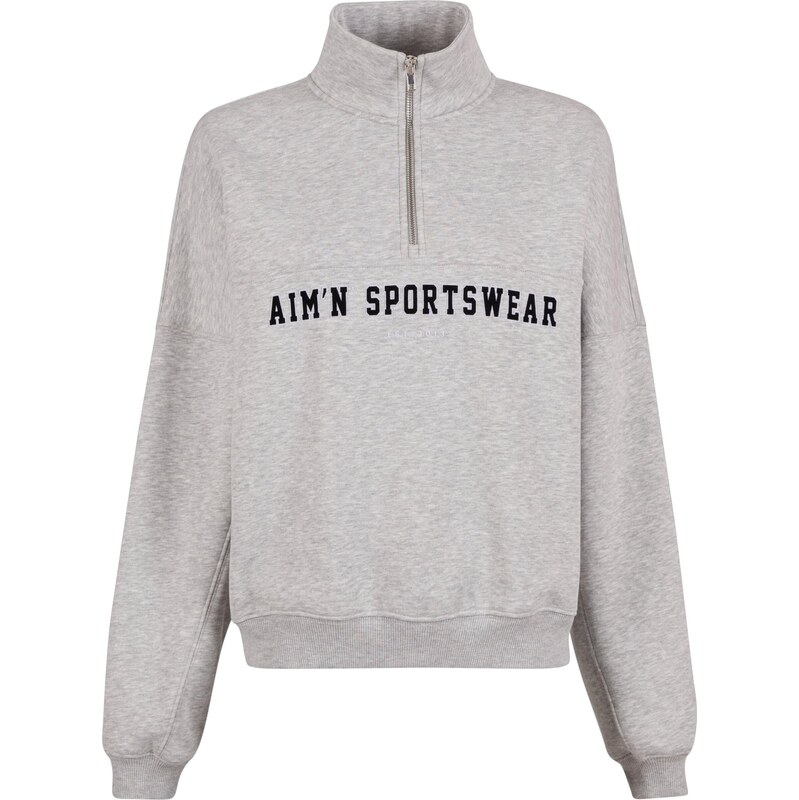Aimn Športová mikina svetlosivá / sivá melírovaná / čierna 63146876