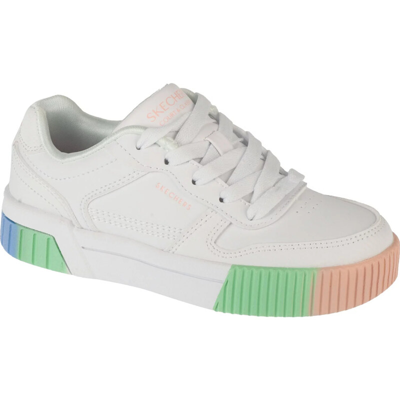 Biele dámske štýlové tenisky s farebnými detailmi Skechers Jade 62558495
