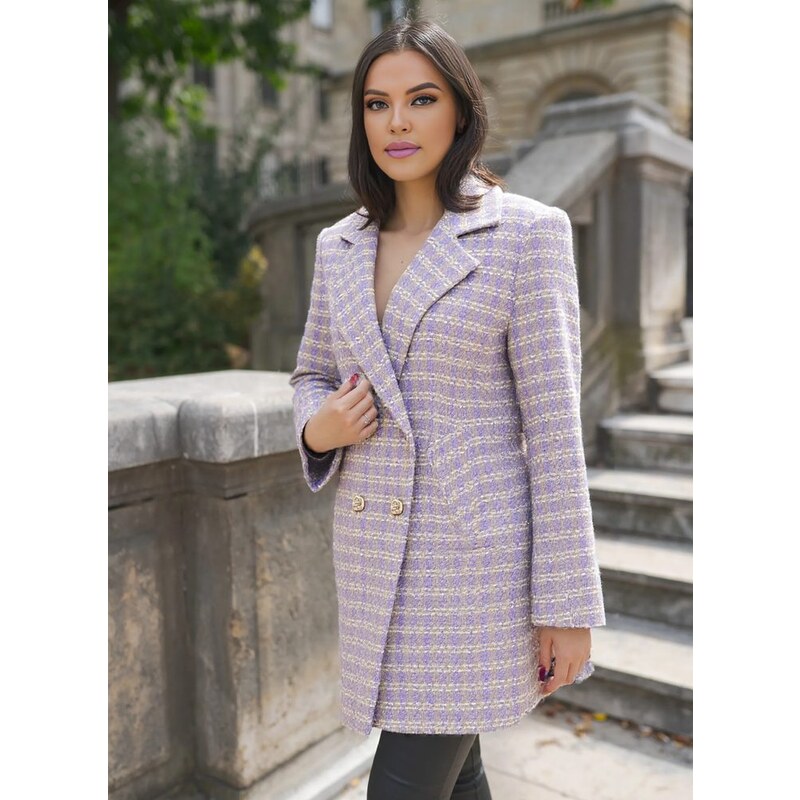 Glamorous by Glam Dámsky kabát - lila 22412371