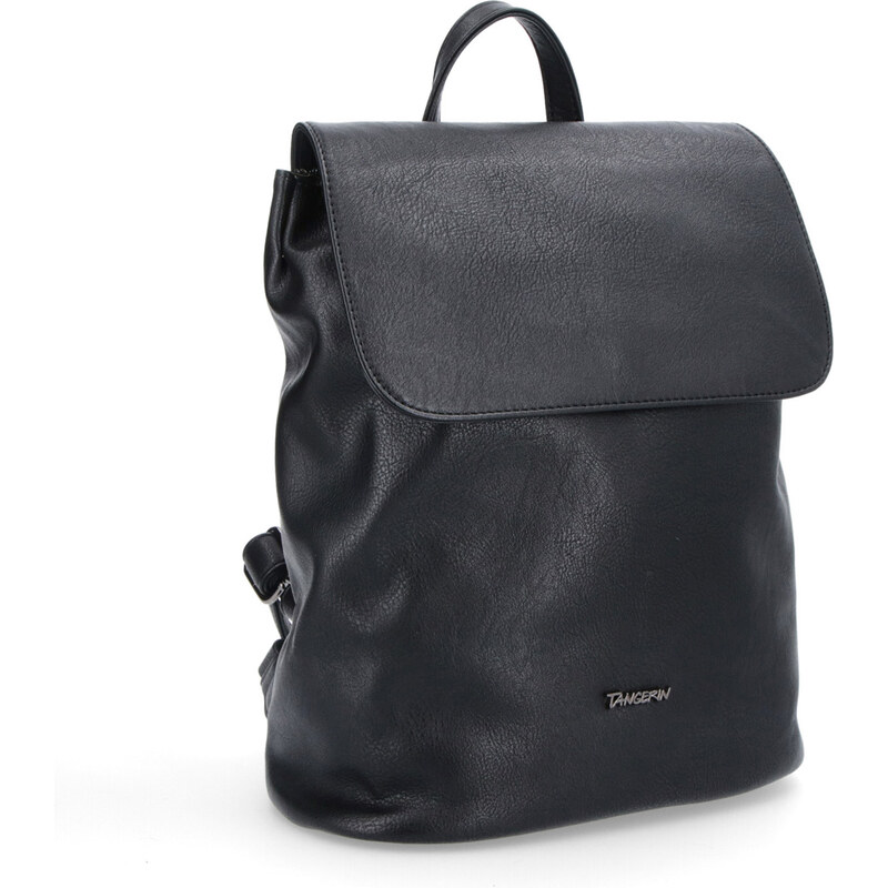 Mestský batoh zo syntetickej kože Tangerin čierna 8006 C 64019615