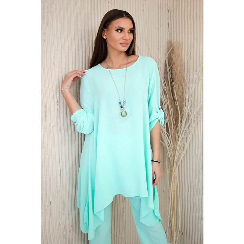 MladaModa 2-dielny komplet nohavíc a blúzky s príveskom model 1025A 62639761