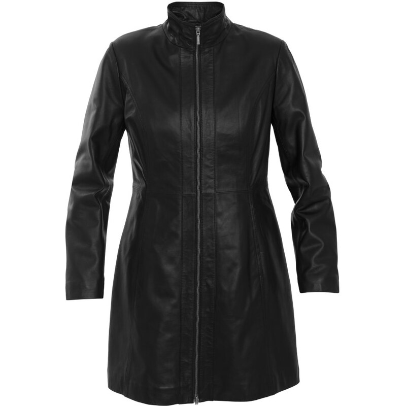 MAX Dámsky kožený kabát MOD 129 čierny 62576960