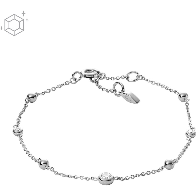 Dámsky náramok Fossil strieborný JFS00452040 64841612