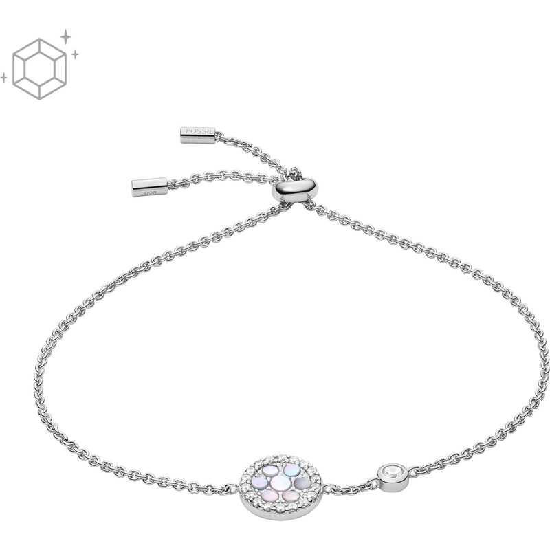 Dámsky náramok Fossil strieborný JFS00519040 66421477