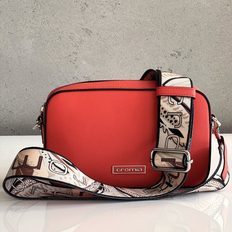 Kožená kabelka CROMIA Perla 2009 arancio 62578124