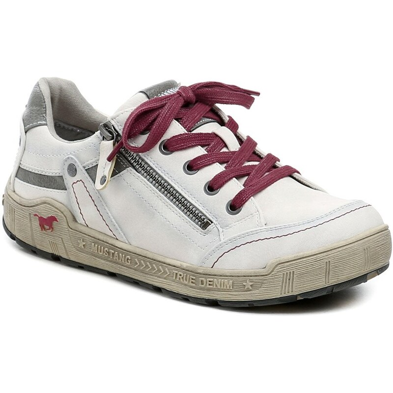 Mustang 1290-302-203 biele dámske poltopánky 62578583
