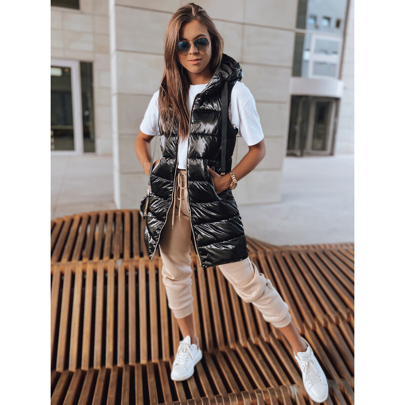 BASIC Čierna lesklá vesta PETRA TY2952 35493625