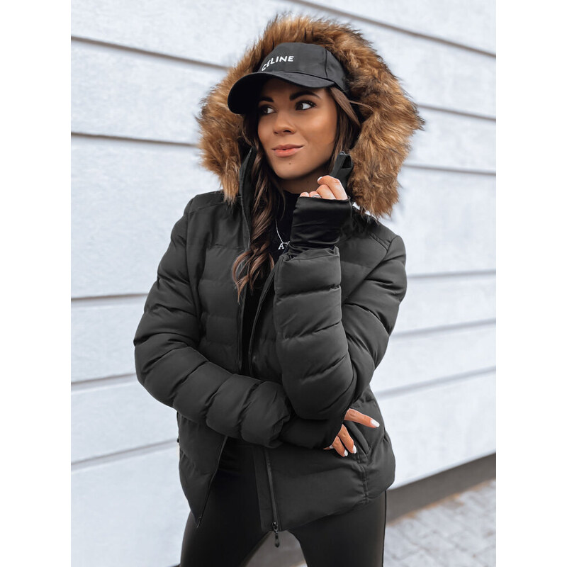 BASIC Čierna krátka prešívaná bunda VERSES TY4040 47888204