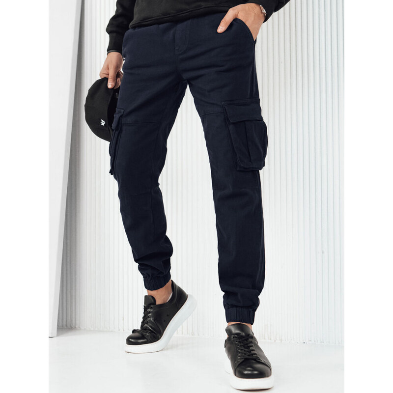 BASIC Tmavomodré cargo nohavice UX4175 49971447