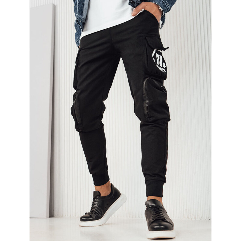 BASIC Čierne cargo nohavice UX4164 49971449