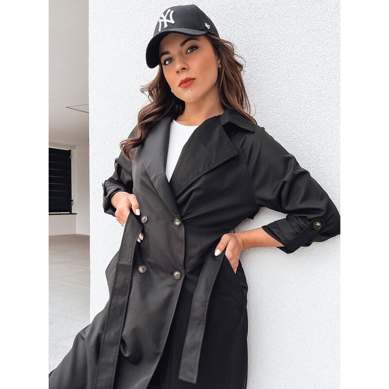 BASIC Čierny trenčkot BINCIA TY4342 52670988