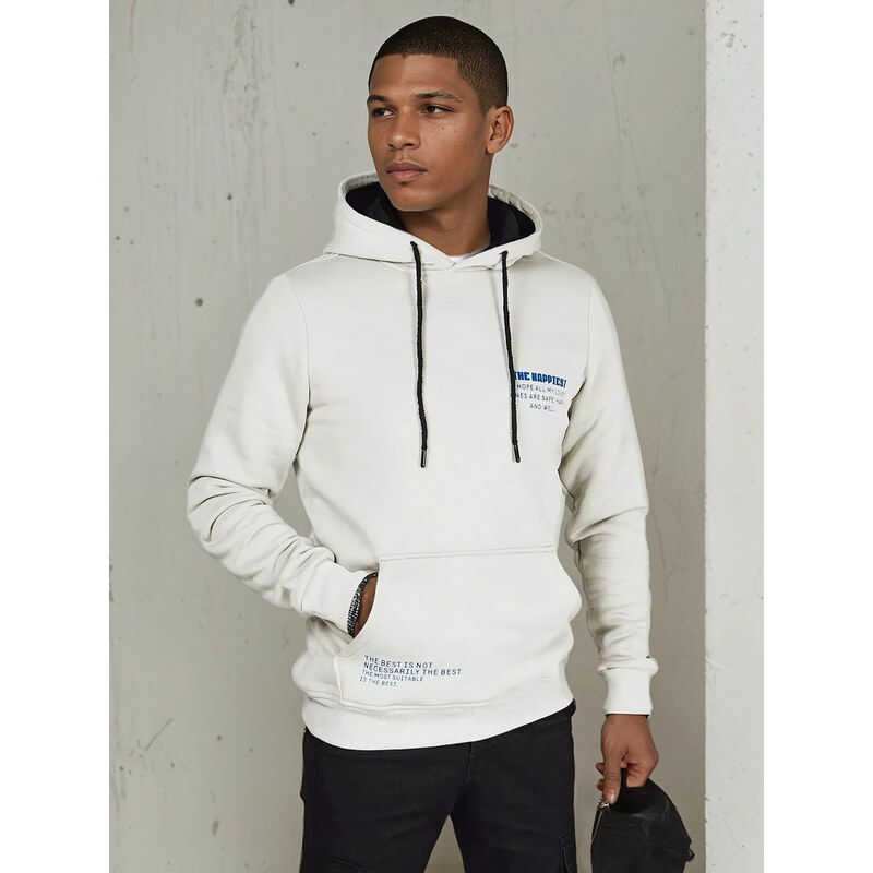 BASIC Svetlosivá mikina s kapucňou BX5691 52671175