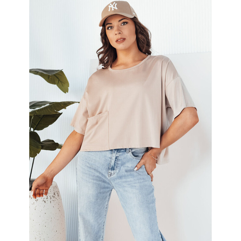 BASIC Béžové oversize tričko ARRIWA RY2510 52671187