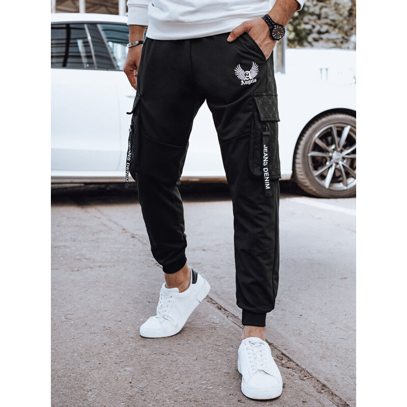 BASIC Čierne cargo tepláky UX4372 52672035