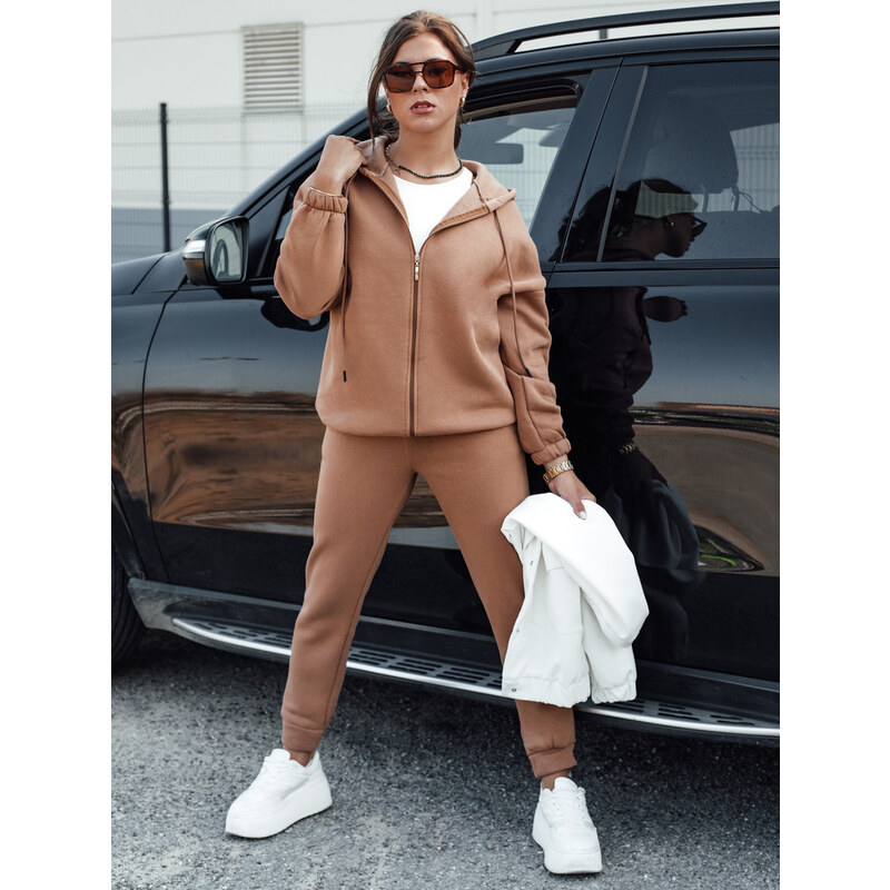 BASIC Svetlo hnedá dámska tepláková súprava AMILIA PREMIUM Dstreet 57675110