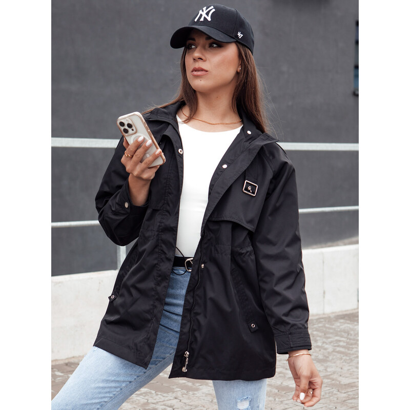 BASIC Čierna dámska štýlová parka TILAN TY4388 58487344