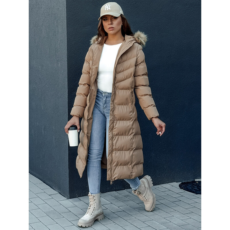BASIC Béžový dámsky prešívaný kabát LUXWARM TY4375 62022184