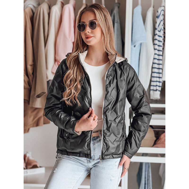 BASIC Dámska čierno-béžová prechodná obojstranná bunda SYLVIAN TY4861 62578975