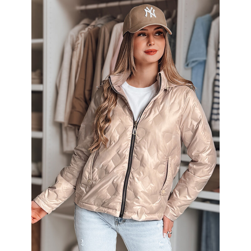 BASIC Dámska béžová prechodná obojstranná bunda SYLVIAN TY4863 62578976