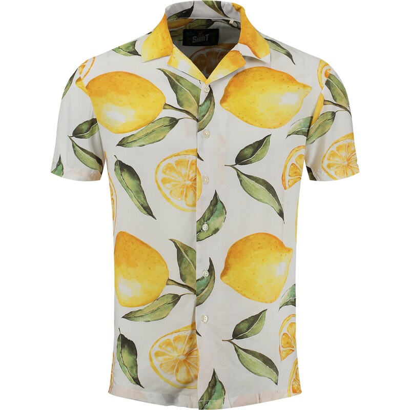 Key Largo Košeľa Citron žltá / zelená / jedľová / biela 62582988