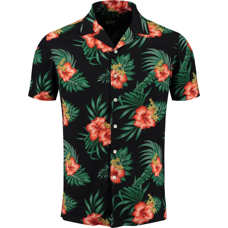 Key Largo Košeľa Hula tmavozelená / červená / čierna 62582985