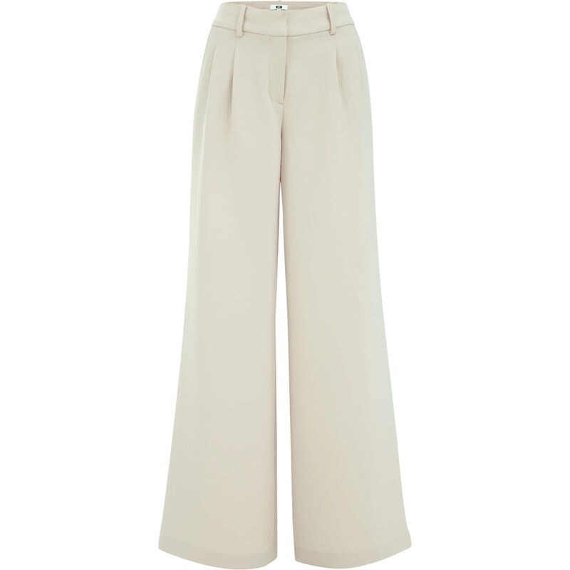 WE Fashion Plisované nohavice krémová 62583040