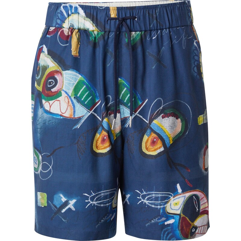 SCOTCH & SODA Nohavice námornícka modrá / nefritová / tmavooranžová / 63175996