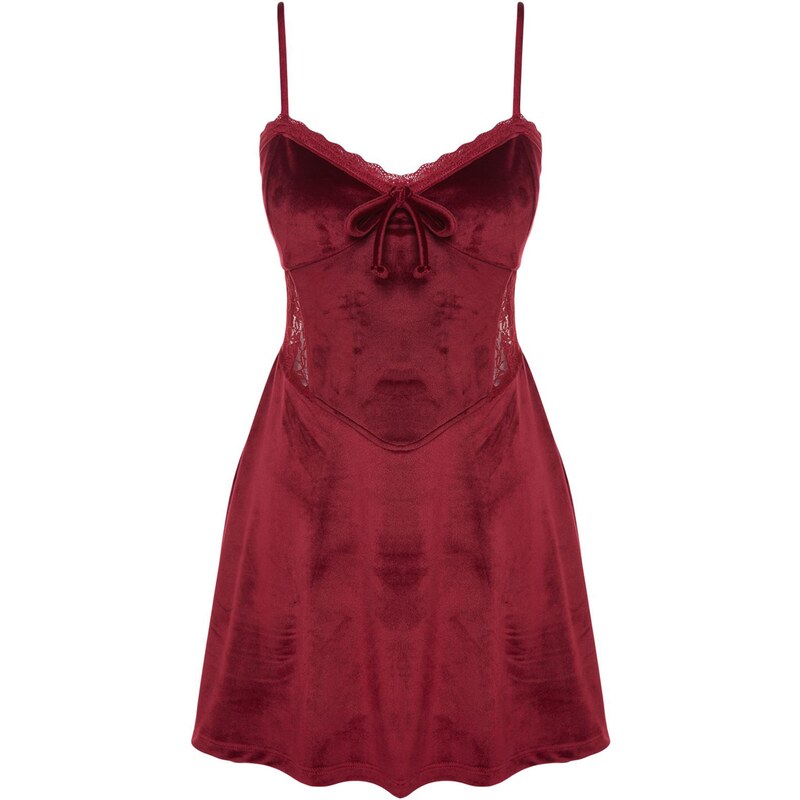 Trendyol Negližé Nighty burgundská 63059904