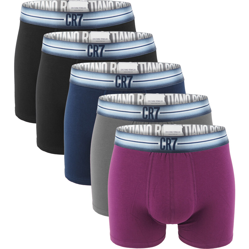 CRISTIANO RONALDO CR7 - boxerky 5PACK cotton stretch color vibe v 62593820