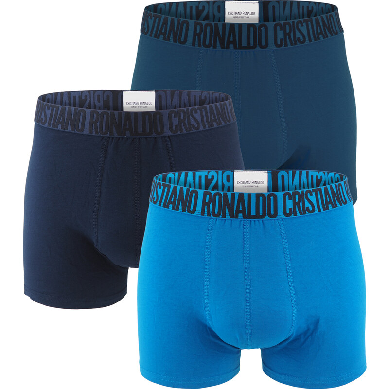 CRISTIANO RONALDO CR7 - boxerky 3PACK cotton stretch dark blue sport 62593821