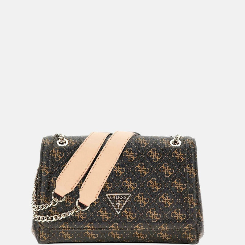 Hnědá kabelka Guess Noelle s Logy 56133 62593843