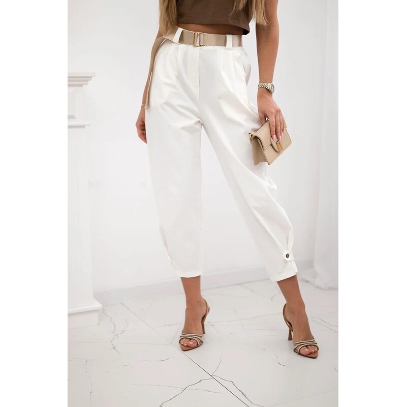 MladaModa Trojštvrťové nohavice so zapínaním dole model 7048-1 farba 63034431