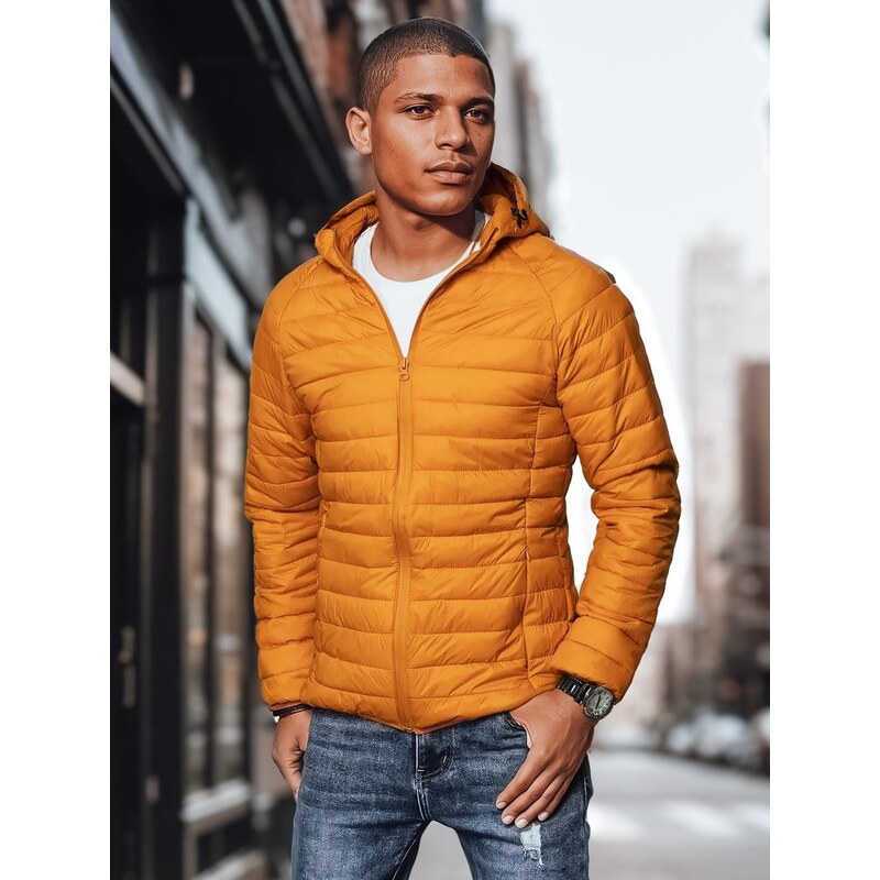 Dstreet Prešívaná horčicová prechodná bunda s kapucňou 62597532