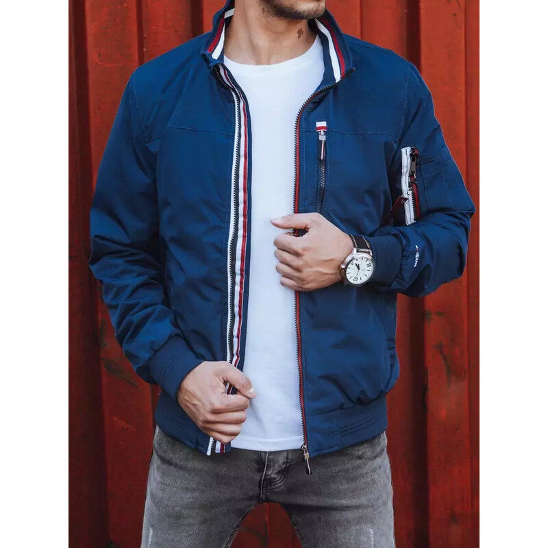 BASIC Modrá ľahká bomber bunda TX4255 35806992