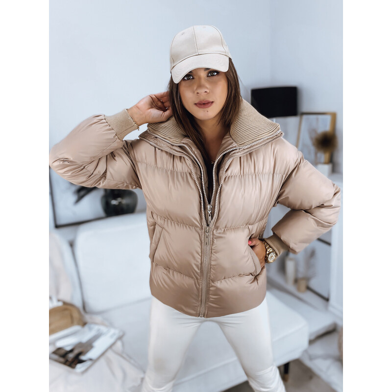 BASIC Béžová prešívaná kratšia bunda DABIS TY3240 35927939