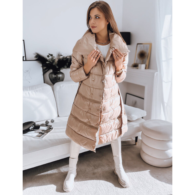 BASIC Béžový prešívaný kabát 3v1 LONDON PREMIUM TY3346 36348427