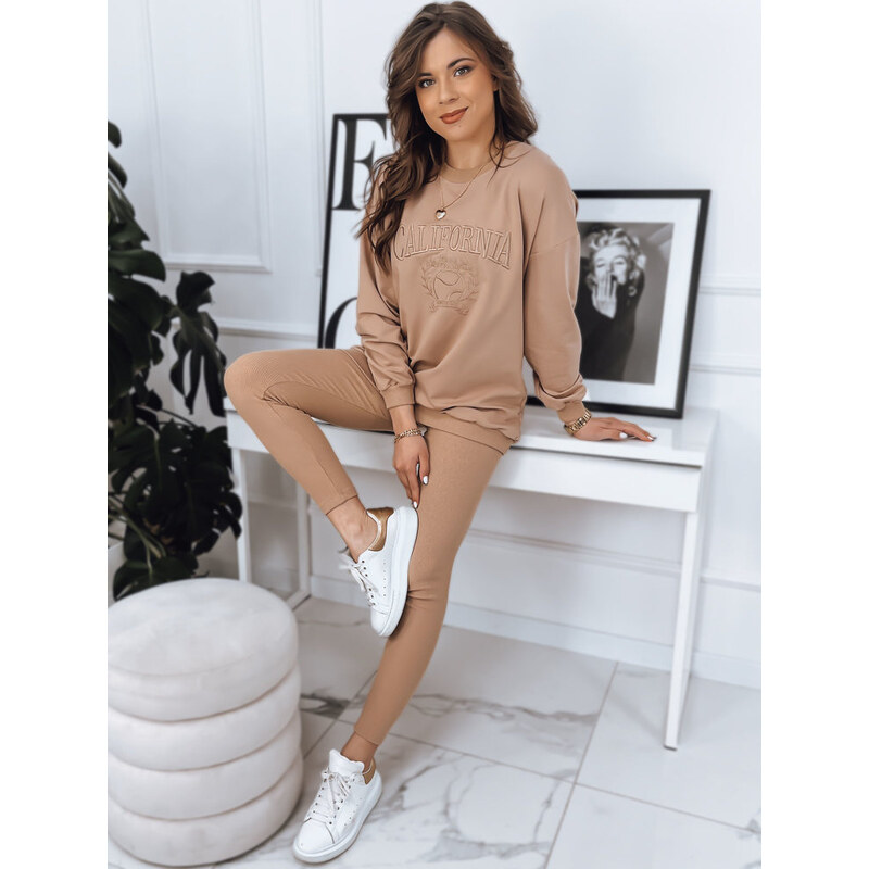 BASIC Béžové dámske legíny CALIFORNIA TEAM UY1411 40794773