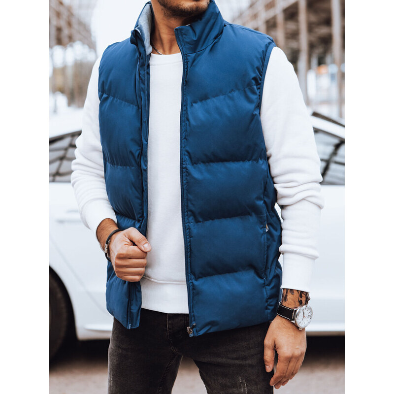 BASIC Modrá prešívaná vesta TX4569 47889130