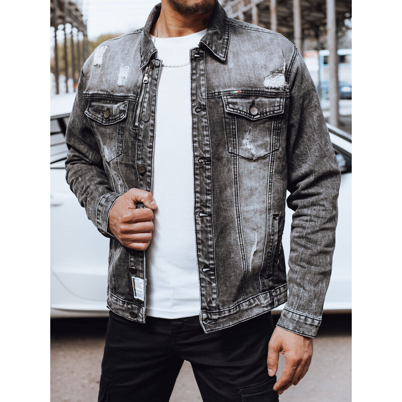 BASIC Čierna pánska džínsová bunda TX4696 52671970