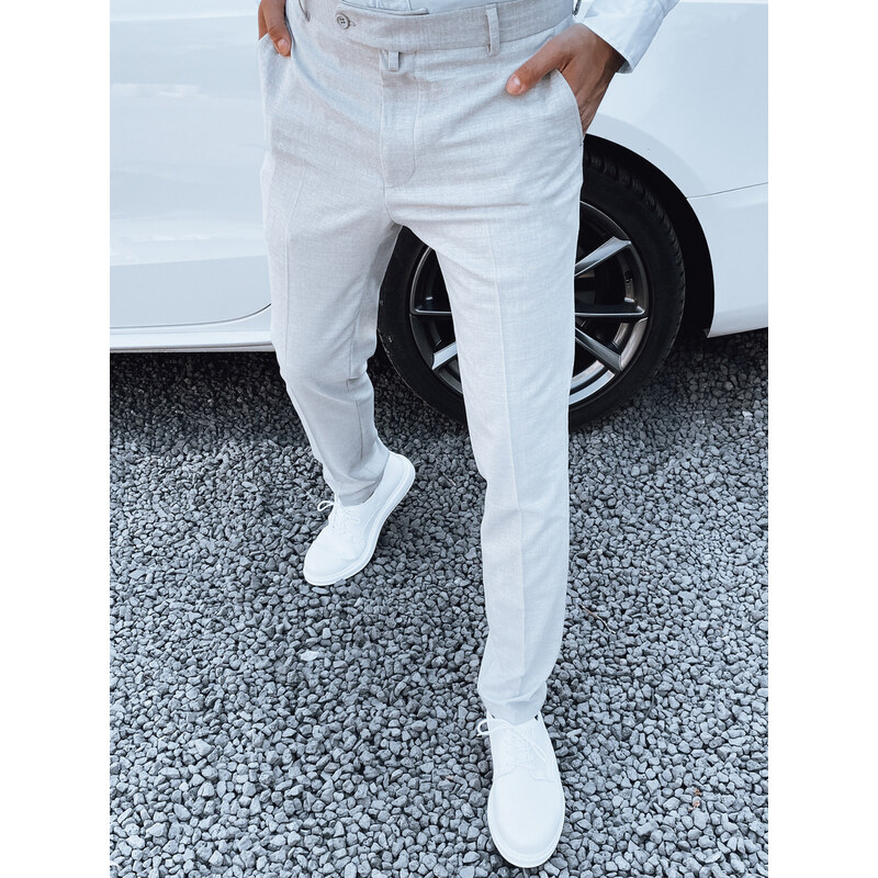 BASIC Sivé spoločenské nohavice UX4289 53240819