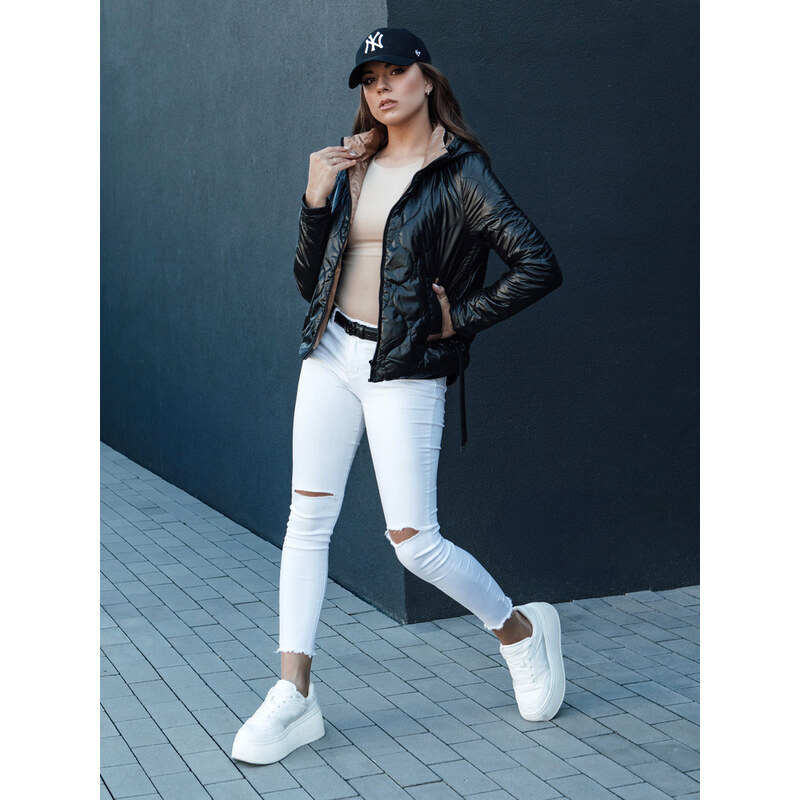 BASIC Čierna lesklá prešívaná bunda MAXWELL TY4416 57479059