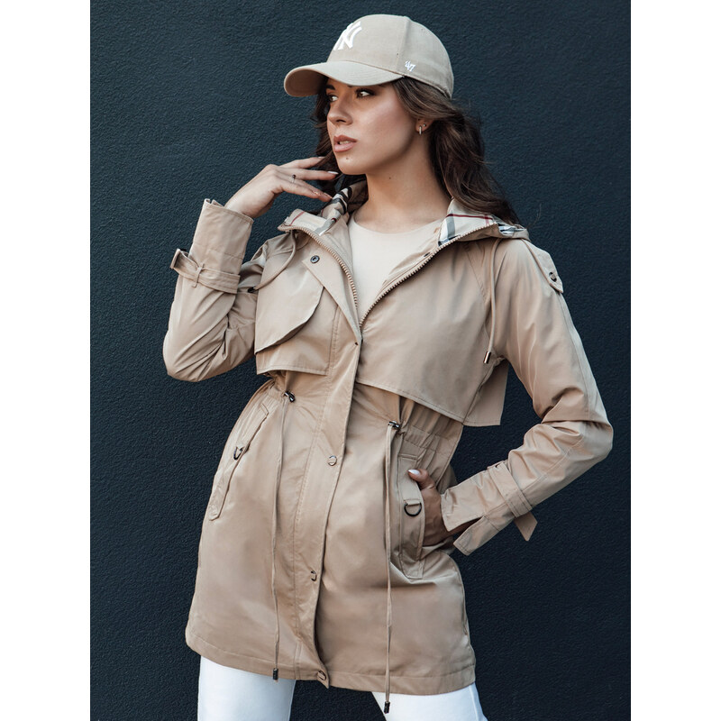 BASIC Dámska béžová parka FASHLOVE TY4407 57725741