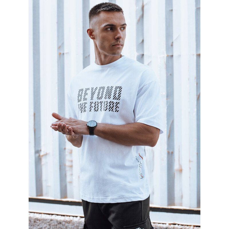 BASIC Biele tričko s nápisom BEYOND THE FUTURE RX5527 52699097