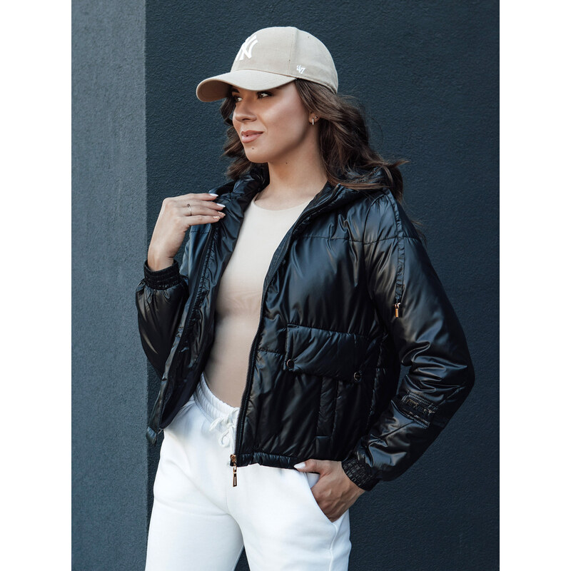 BASIC Dámska čierna prešívaná bunda ARON TY4412 58391759