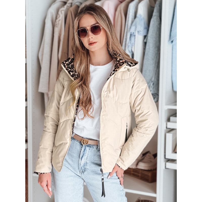 BASIC Smotanová dámska obojstranná prechodná bunda ZIBERKA TY4869 62600398