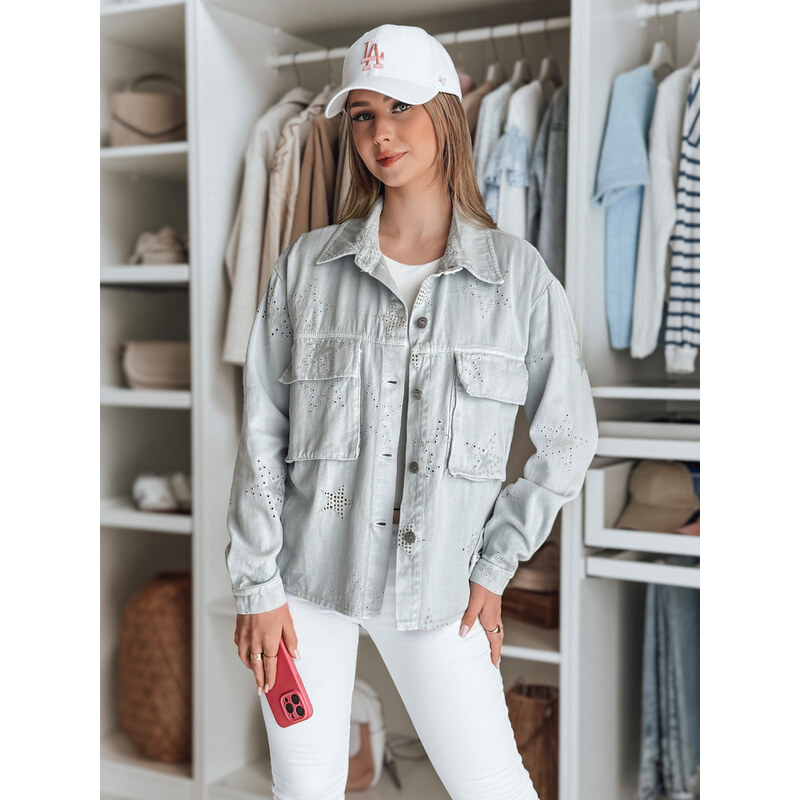 BASIC Svetlosivá prechodná bunda s hviezdičkami STRASHINE TY4845 62600431