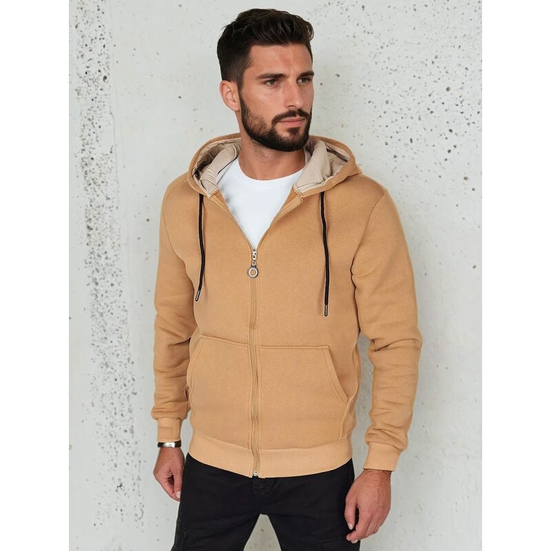 Dstreet Moderná kamelová mikina s kapucňou 62610362