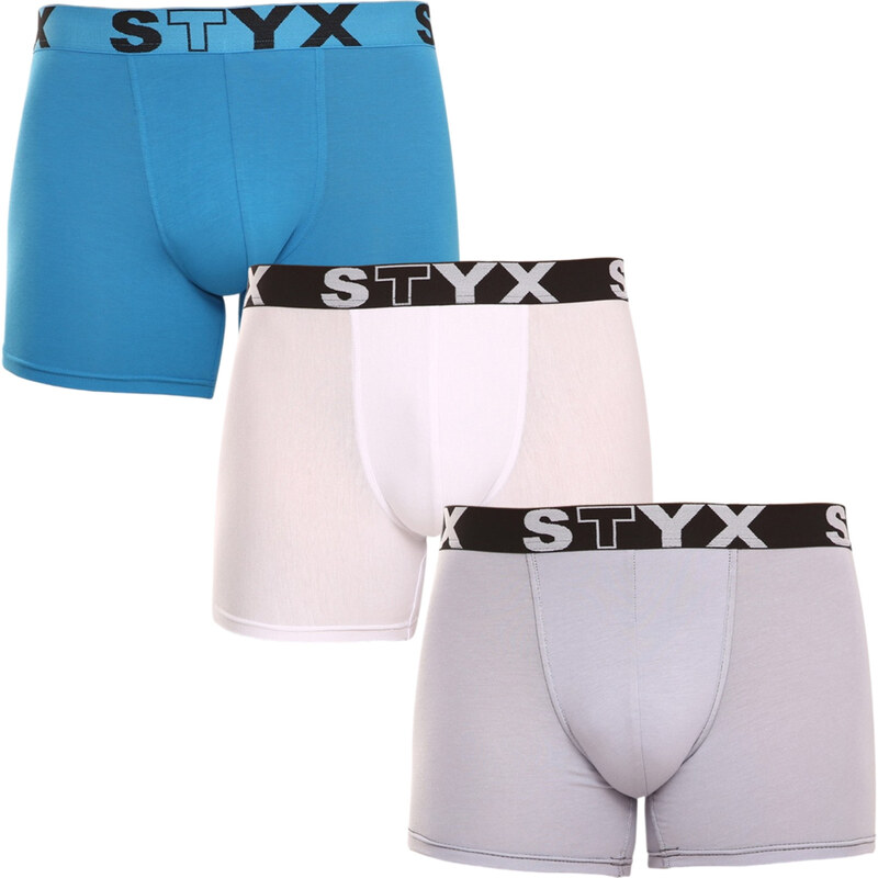 3PACK pánske boxerky Styx long športová guma viacfarebné (U9696167) 30284329