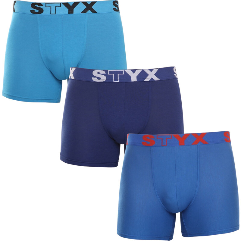 3PACK pánske boxerky Styx long športová guma modré (U9676869) 18457020