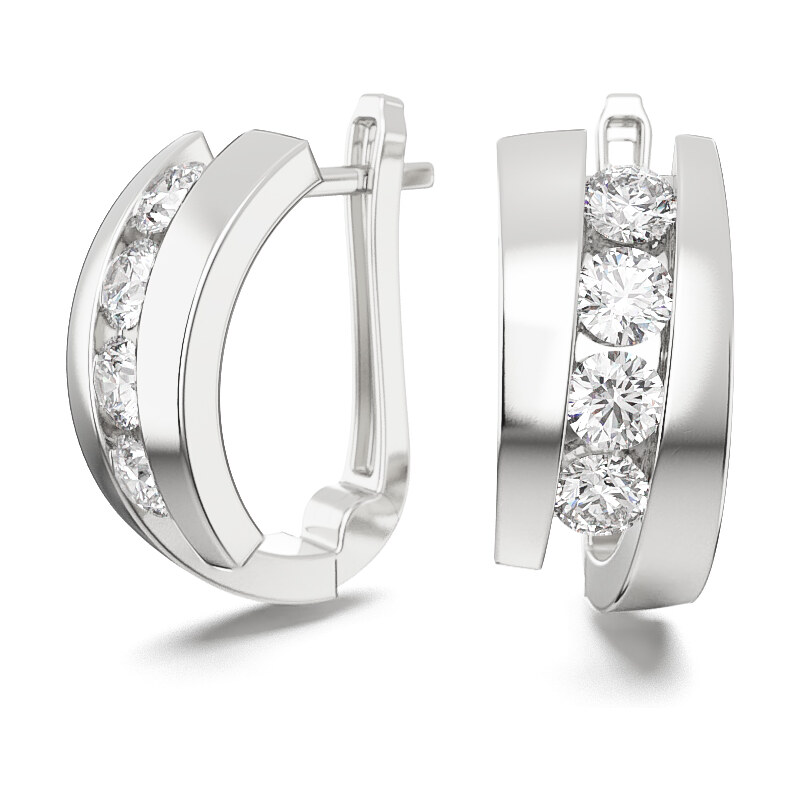 Dámske náušnice - biele zlato 23230/BX 62615776